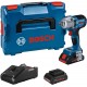BOSCH GDS 18V-450 PC Akumulátorový rázový utahovák, L-BOXX, GAL 18-40, 2x 4.0Ah 06019K4102