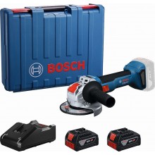 BOSCH GWX 18V-8 PROFESSIONAL Úhlová bruska s X-LOCK, 2× 4,0 Ah, L-Boxx 06019N9102