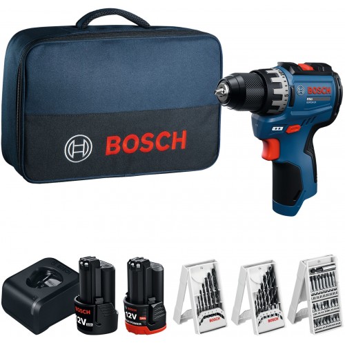 BOSCH GSR12V-31 PROFESSIONAL Aku vrtací šroubovák, 12V/2,0Ah+3,0Ah, taška 06019S6005