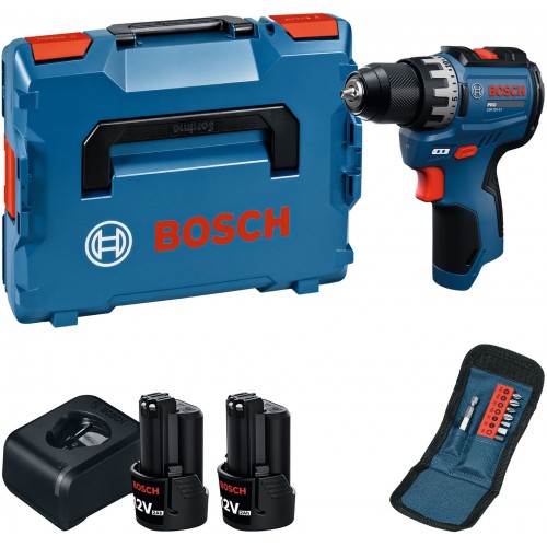 BOSCH GSR12V-31 PROFESSIONAL Aku vrtací šroubovák, 2x 12V/2,0Ah, L-BOXX 06019S6013