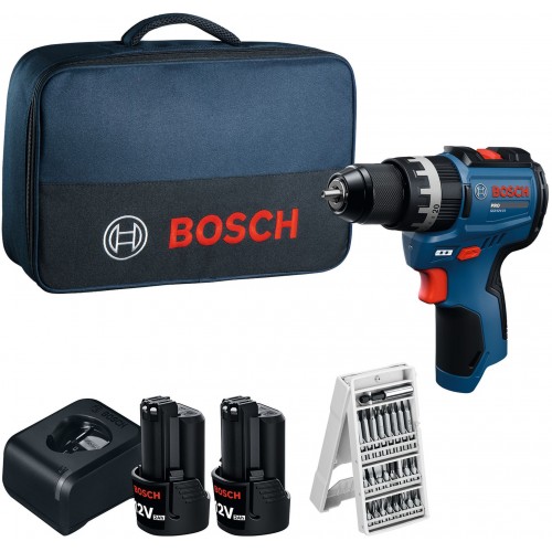 BOSCH GSB12V-31 PROFESSIONAL Aku příklepový šroubovák, 2x 12V/2,0Ah, taška 06019S6103