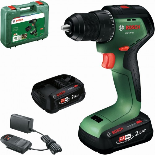 BOSCH PSR18V-60 Akumulátorový vrtací šroubovák, 2x2,5Ah, Kufr 06039D7202 BOSCH PSR18V-60 Akumulátorový vrtací šroubovák, 2x2,5Ah, Kufr 06039D7202