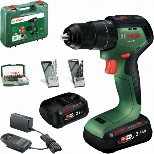 BOSCH PSB18V-60 Aku příklepový vrtací šroubovák, 2x2,5Ah, Kufr 06039D7304 BOSCH PSB18V-60 Aku příklepový vrtací šroubovák, 2x2,5Ah, Kufr 06039D7304