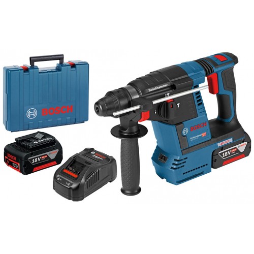 BOSCH GBH 18V-26 PROFESSIONAL Akumulátorové vrtací kladivo, kufr, 2 x 6,0 Ah akumulátor, 0611909003