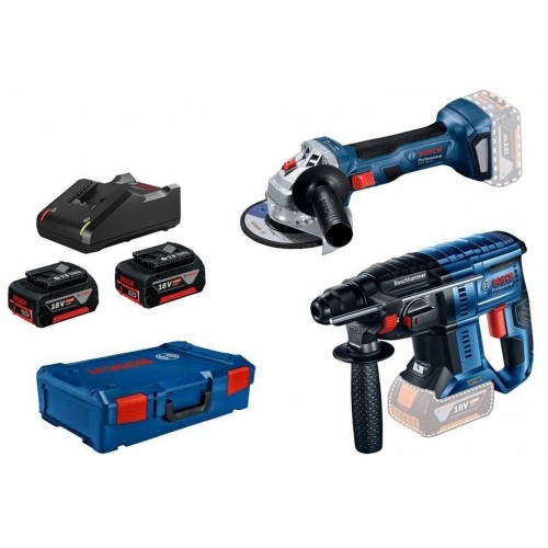 BOSCH Sada: GBH 180-LI + GWS 180-LI + 2x4.0 Ah, GAL 18V-40, XL-BOXX 0615990N05