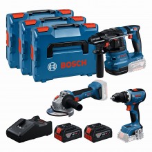 BOSCH GSR+GBH+GWS+2xGBA 5.0 Ah+GAL 18V-40 Professional sada 3ks 18V nářadí 0615A5009G