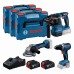 BOSCH GSR+GBH+GWS+2xGBA 5.0 Ah+GAL 18V-40 Professional sada 3ks 18V nářadí 0615A5009G