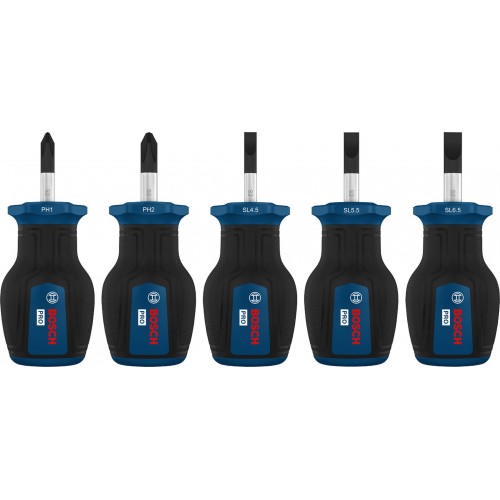 BOSCH Sada krátkých šroubováků PH/SL, 5 ks 1600A03HU6 BOSCH Sada krátkých šroubováků PH/SL, 5 ks 1600A03HU6