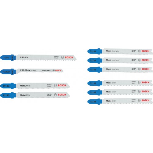 BOSCH Sada pilových plátků pro přímočaré pily na železo, 10 ks 2607012070 BOSCH Sada pilových plátků pro přímočaré pily na železo, 10 ks 2607012070