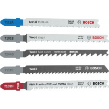 BOSCH Sada pilových plátků pro přímočaré pily Multi Material, 5 ks 2607012075