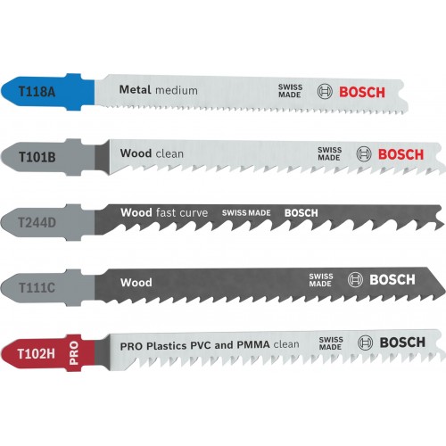 BOSCH Sada pilových plátků pro přímočaré pily Multi Material, 5 ks 2607012075