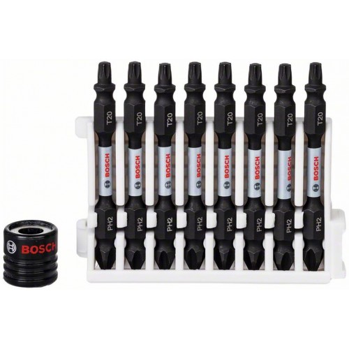 BOSCH Sada Pick and Clic šroubovacích bitů Impact Control, 9 ks (PH2-T20+magnetická objímka) 2608522336