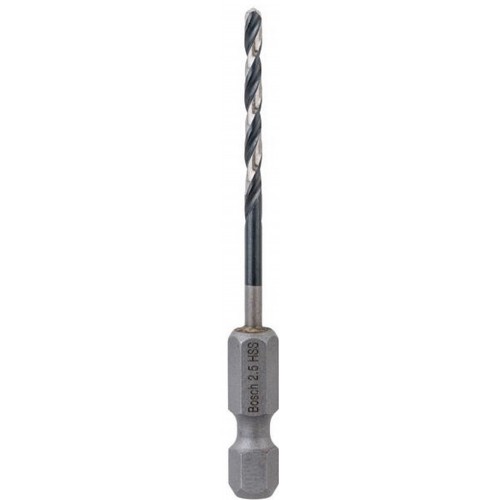 BOSCH Spirálový vrták s šestihrannou stopkou HSS 2,5 mm 2.5 x 30 x 69 mm 2608577047