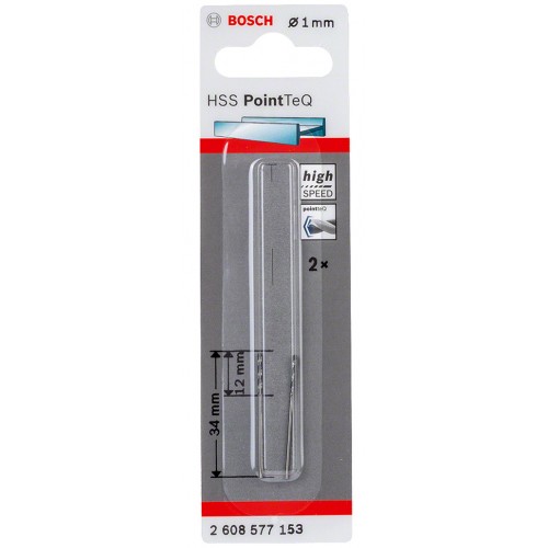 BOSCH Spirálový vrták HSS PointTeQ 1,0 x 12 mm 2608577153