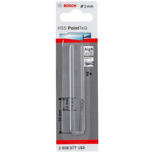 BOSCH Spirálový vrták HSS PointTeQ 1,0 x 12 mm 2608577153