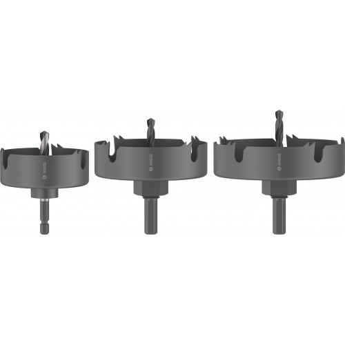 BOSCH Sada děrovek s adaptérem a pilotním vrtákem na dřevo a sádrokarton 2608594503