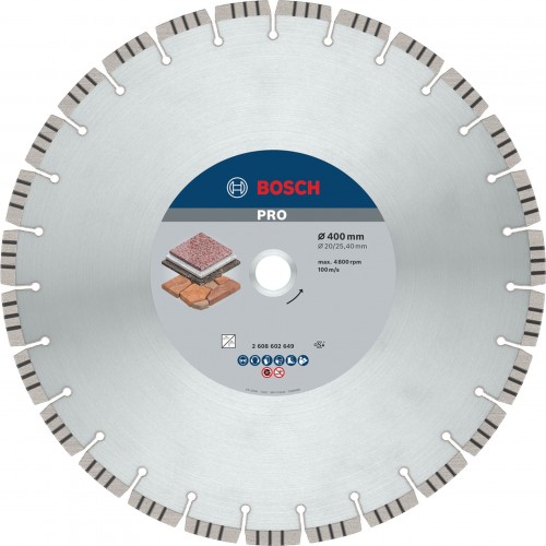 BOSCH Diamantový dělicí kotouč Best for Stone 400 x 20,00+25,40 x 3,2 x 12 mm 2608602649 BOSCH Diamantový dělicí kotouč Best for Stone 400 x 20,00+25,40 x 3,2 x 12 mm 2608602649