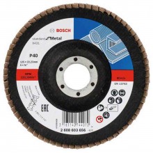 BOSCH Lamelový brusný kotouč X431, Standard for Metal, 125 mm, 22,23 mm, 40 2608603656