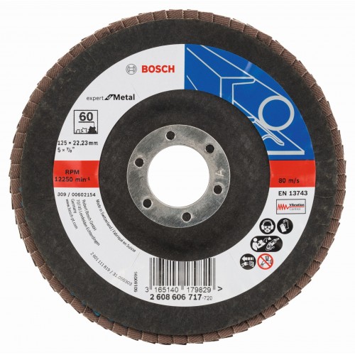 BOSCH Expert for Metal Lamelový brusný kotouč X551, 125x22,23mm, 60, 2608606717