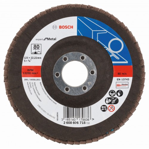 BOSCH Expert for Metal Lamelový brusný kotouč X551, 125x22,23mm, 80, 2608606718