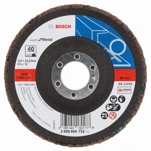 BOSCH Expert for Metal Lamelový brusný kotouč X551, 115x22,23mm, 40, 2608606752 BOSCH Expert for Metal Lamelový brusný kotouč X551, 115x22,23mm, 40, 2608606752