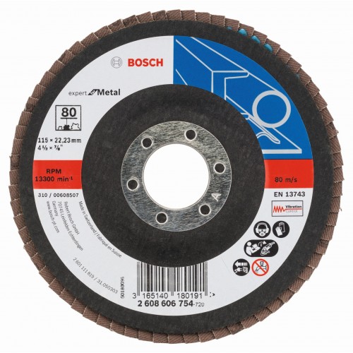 BOSCH Expert for Metal Lamelový brusný kotouč X551, 115x22,23mm, 80, 2608606754 BOSCH Expert for Metal Lamelový brusný kotouč X551, 115x22,23mm, 80, 2608606754