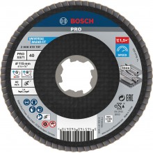 BOSCH Lamelový brusný kotouč PRO X571, lomené provedení, 115 mm, G40, X-Lock 2608619197