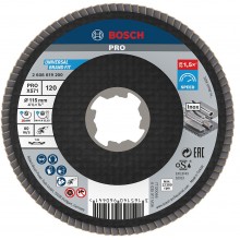BOSCH Lamelový brusný kotouč PRO X571, lomené provedení, 115 mm, G120, X-Lock 2608619200