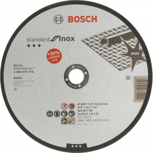 BOSCH Řezací kotouč PRO Stainless Steel and Metal, 230 × 1,9 × 22,23 mm 2608619773 BOSCH Řezací kotouč PRO Stainless Steel and Metal, 230 × 1,9 × 22,23 mm 2608619773