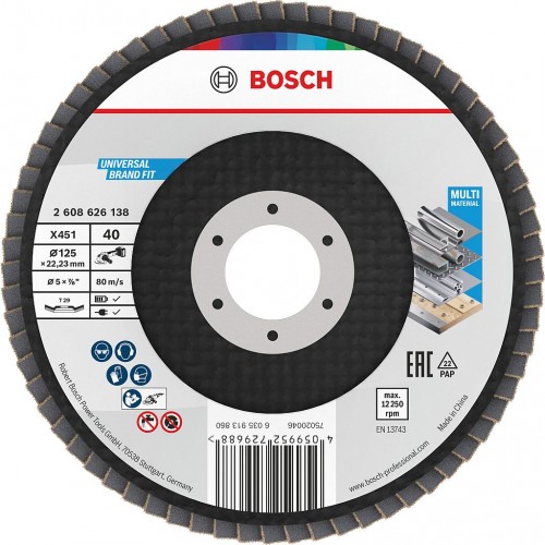 BOSCH Lamelový brusný kotouč X451, 125 × 22,23 mm, G40, T29 2608626138