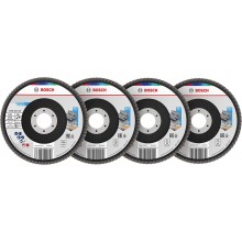 BOSCH Sada lamelových brusných kotoučů X451, 125×22,23 mm,G40; 60; 80; 120, T29 2608626160