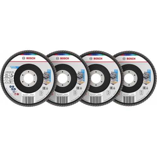 BOSCH Sada lamelových brusných kotoučů X451, 125×22,23 mm,G40; 60; 80; 120, T27 2608626166