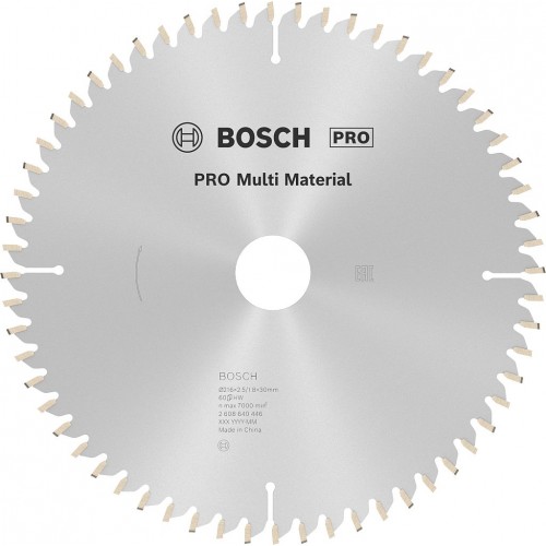 BOSCH Pilový kotouč PRO Multi Material pro okružní pilu, 216 × 2,5 × 30 mm, T60 2608640446