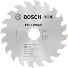 BOSCH Pilový kotouč PRO Wood cordless 85 × 1,1 × 15 mm 2608643071