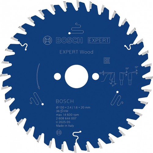 BOSCH Pilový kotouč EXPERT Wood, 130 × 2,4/1,6 × 20 mm, T36 2608644007
