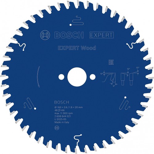 BOSCHPilový kotouč EXPERT Wood, 160 × 2,6/1,6 × 20 mm, T48 2608644021