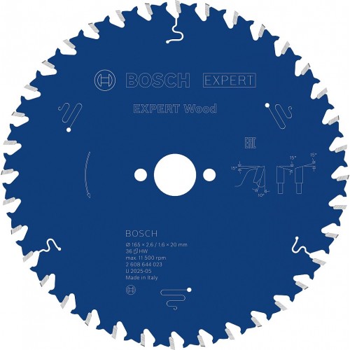 BOSCH Pilový kotouč EXPERT Wood, 165 × 2,6/1,6 × 20 mm, T36 2608644023