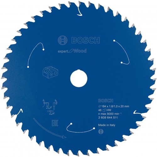 BOSCH Pilový kotouč pro aku pily; Expert for Wood 184x20x1,6/1x48T 2608644511
