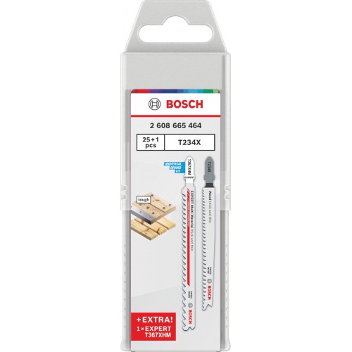 BOSCH Pilové plátky pro přímočaré pily T234X a EXPERT T367XHM, 26 ks 2608665464 BOSCH Pilové plátky pro přímočaré pily T234X a EXPERT T367XHM, 26 ks 2608665464