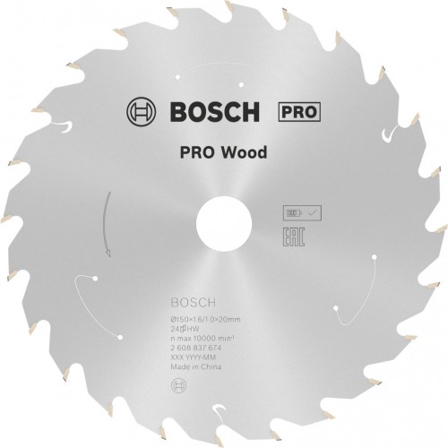 BOSCH Pilový kotouč pro aku pily; Standard for Wood 150x20/16x1,6/1,0x24T 2608837674