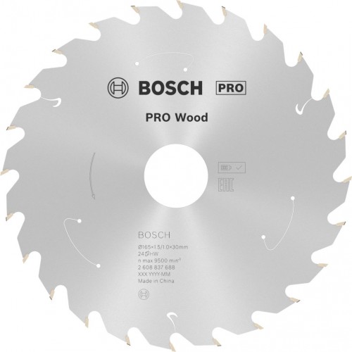 BOSCH Pilový kotouč pro aku pily; Standard for Wood 165x30x1,5/1,0x24T 2608837688