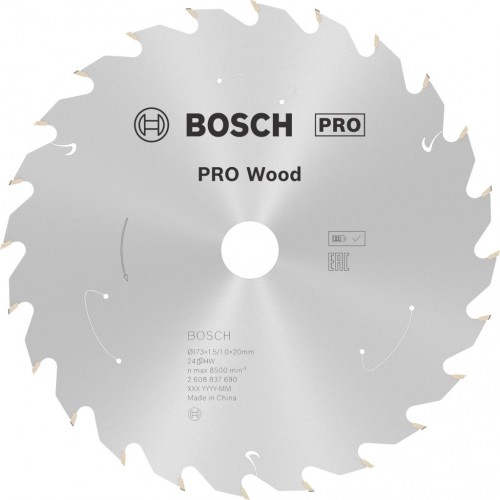 BOSCH Pilový kotouč pro aku pily; Standard for Wood 173x20x1,5/1,0x24T 2608837690