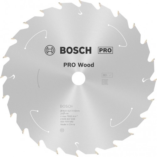 BOSCH Pilový kotouč pro aku pily; Standard for Wood 184x16x1,6/1,1x24T 2608837698