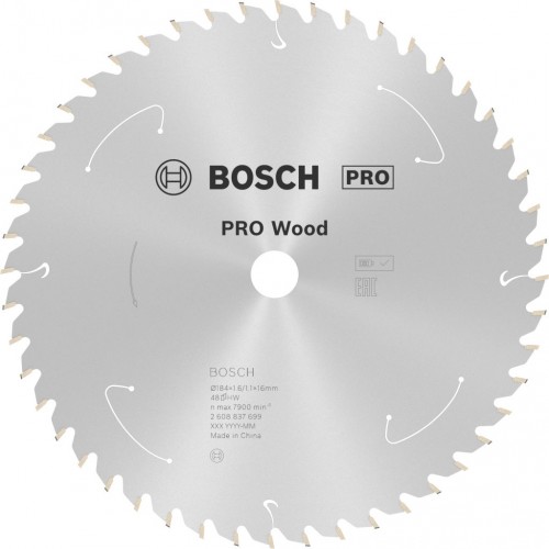 BOSCH Pilový kotouč pro aku pily; Standard for Wood 184x16x1,6/1,1x48T 2608837699