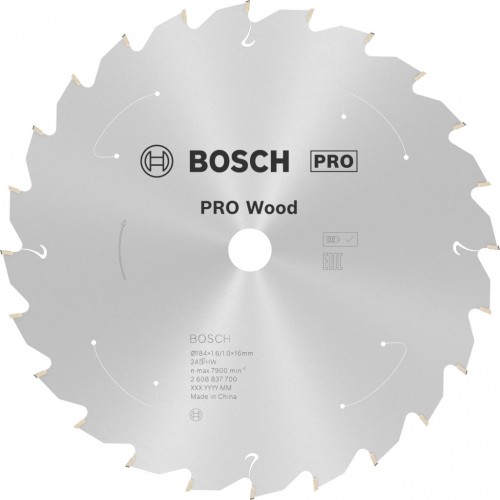 BOSCH Pilový kotouč pro aku pily; Standard for Wood 184x16x1,6/1,0x24T 2608837700