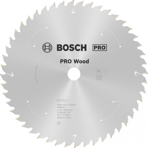 BOSCH Pilový kotouč pro aku pily; Standard for Wood 184x16x1,6/1,0x48T 2608837701