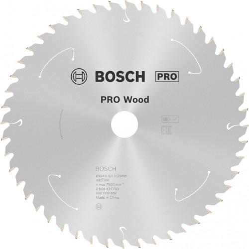 BOSCH Pilový kotouč pro aku pily; Standard for Wood 184x20x1,6/1,1x48T 2608837703