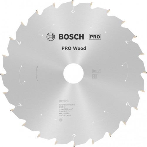 BOSCH Pilový kotouč pro aku pily; Standard for Wood 216x30x1,7/1,2x24T 2608837724