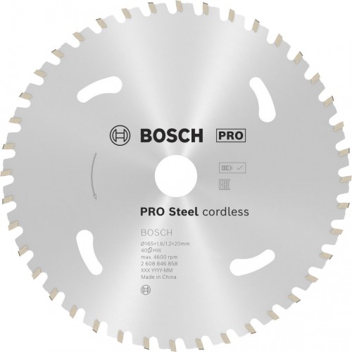 BOSCH PRO Steel cordless Pilový kotouč, 165 × 1,6 × 20 mm 2608846858