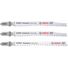 BOSCH 2dílná sada pilových plátků do přímočarých pil EXPERT Hardwood 2-side clean T308BF/BFP 2608900549